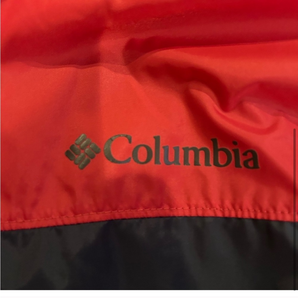 Columbia Red and Blue Raincoat with Water-Resistant Design - Picture 4 of 4